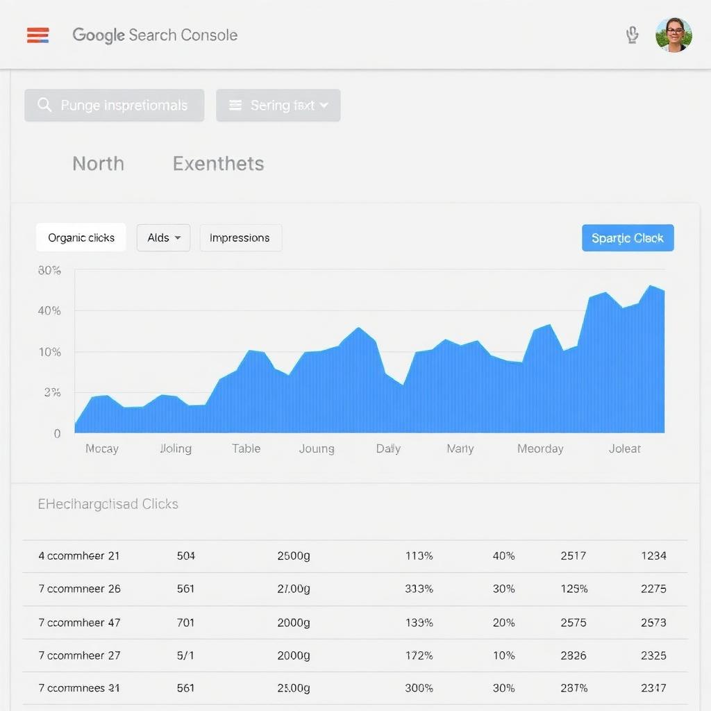 Google Search Console performance chart showing organic traffic recovery after an algorithm update fix.
