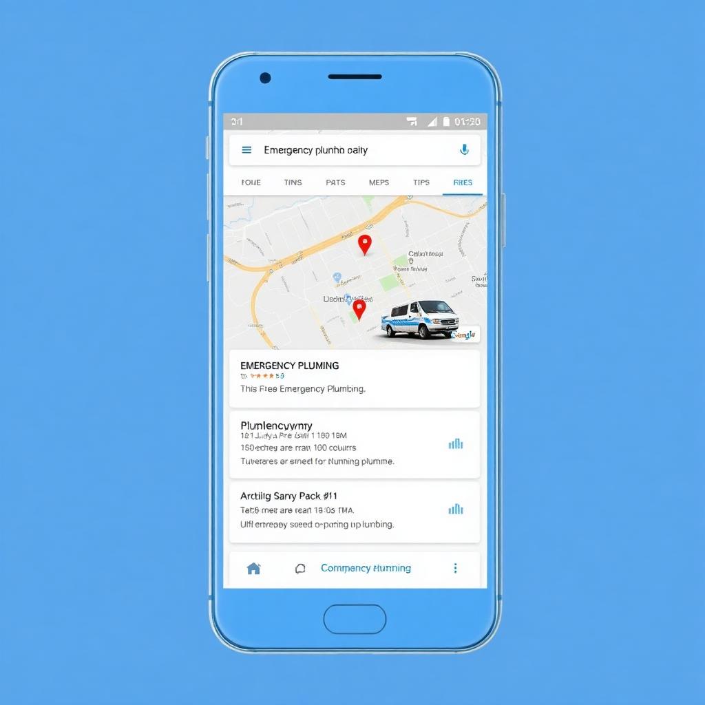 Plumbing company ranking #1 in Google Maps Local 3-Pack for water heater repair.